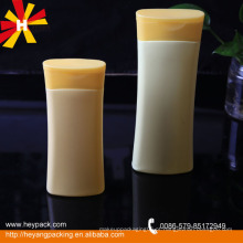 Leite branco e amarelo HDPE 500ml garrafa de xampu de plástico